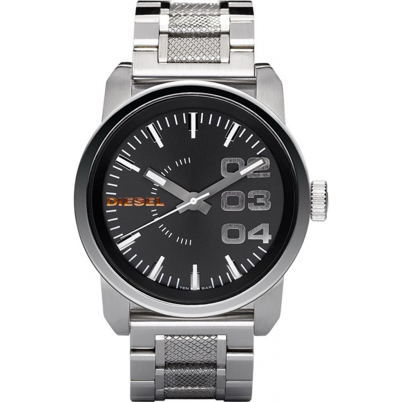 Diesel Mens Double Down Black Steel Watch