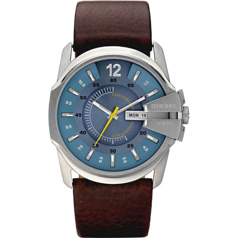 Diesel Mens Master Chief Blue Brown Watch