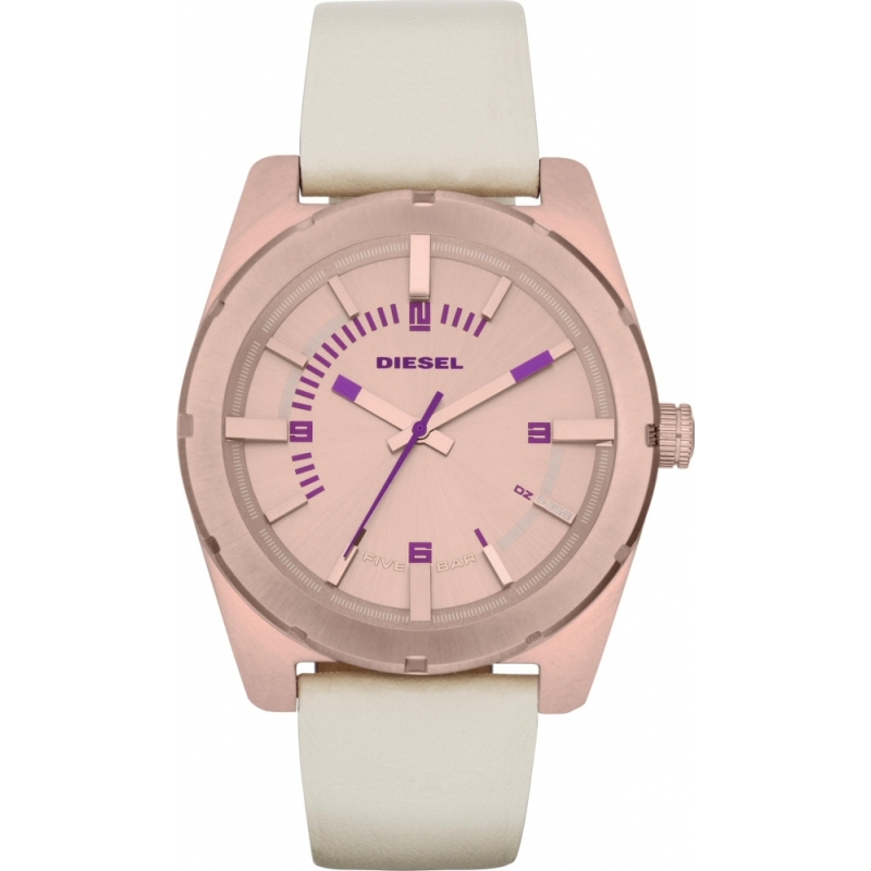 Diesel Ladies Good Company Rose Gold Cream Watch