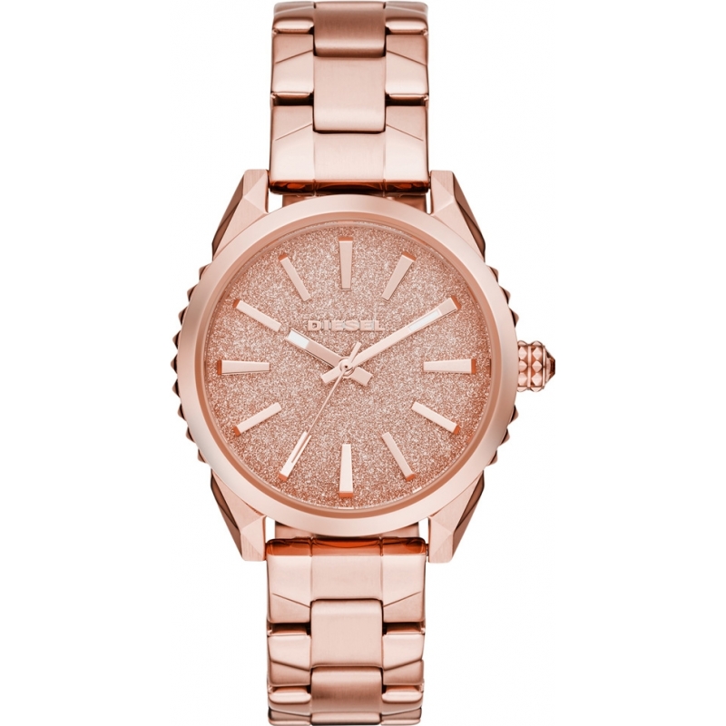 Diesel Ladies Nuki Rose Gold Steel Bracelet Watch