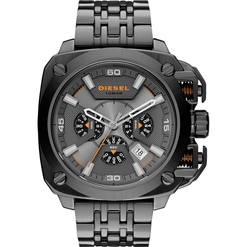 Diesel Mens BAMF Chronograph Gunmetal Bracelet Watch