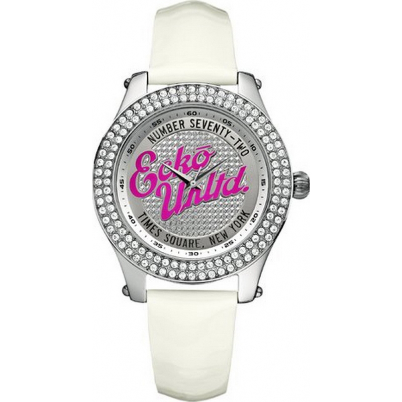 Marc Ecko Midsize Rollie Silver White Watch