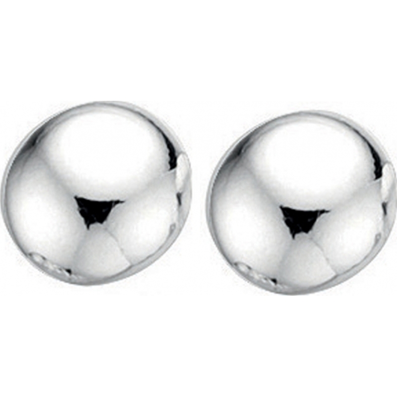Charles Conrad Ladies Silver Ball Stud Earrings