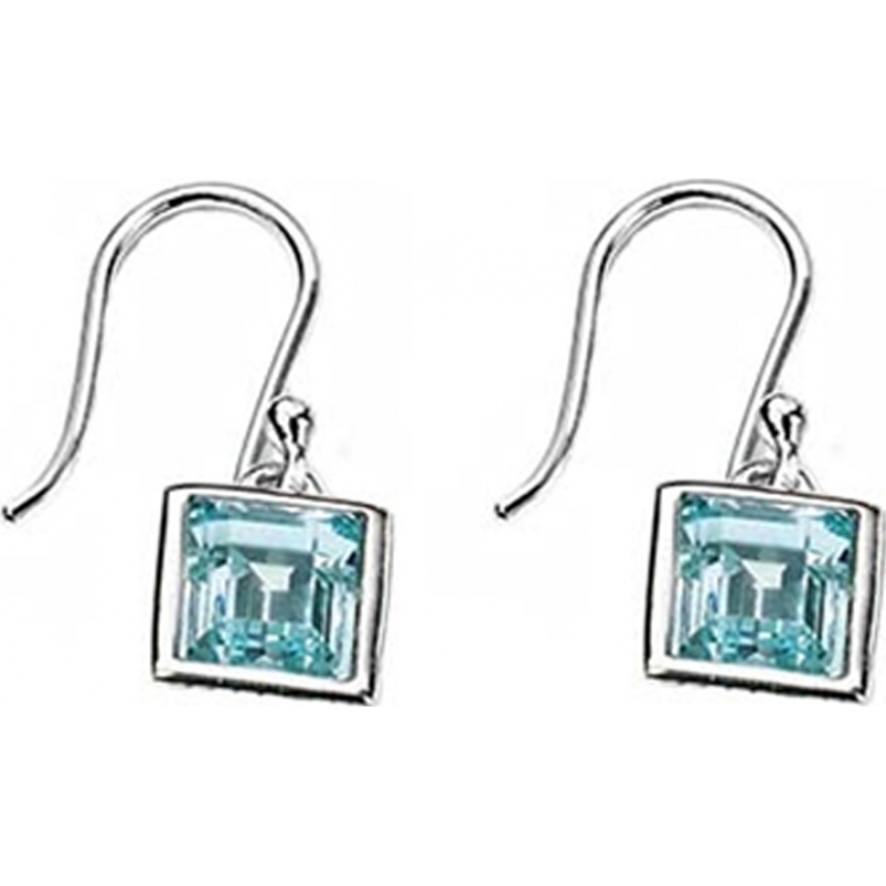 Charles Conrad Ladies Light Azore Swarovski Rectangular Earrings