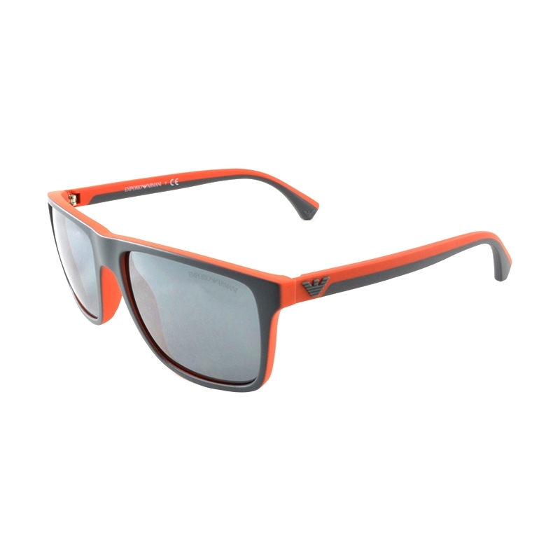 Emporio Armani EA4033 56 Modern Grey Rubber Orange 52336G Sunglasses