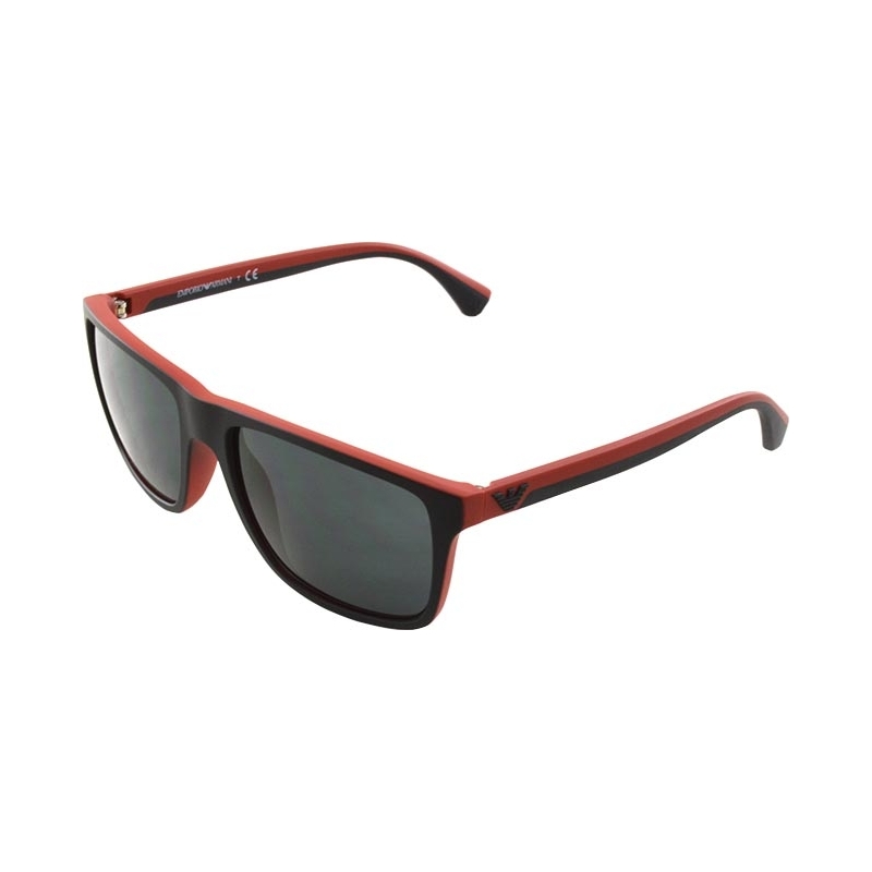 Emporio Armani EA4033 56 Modern Black Red Rubber 532487 Sunglasses