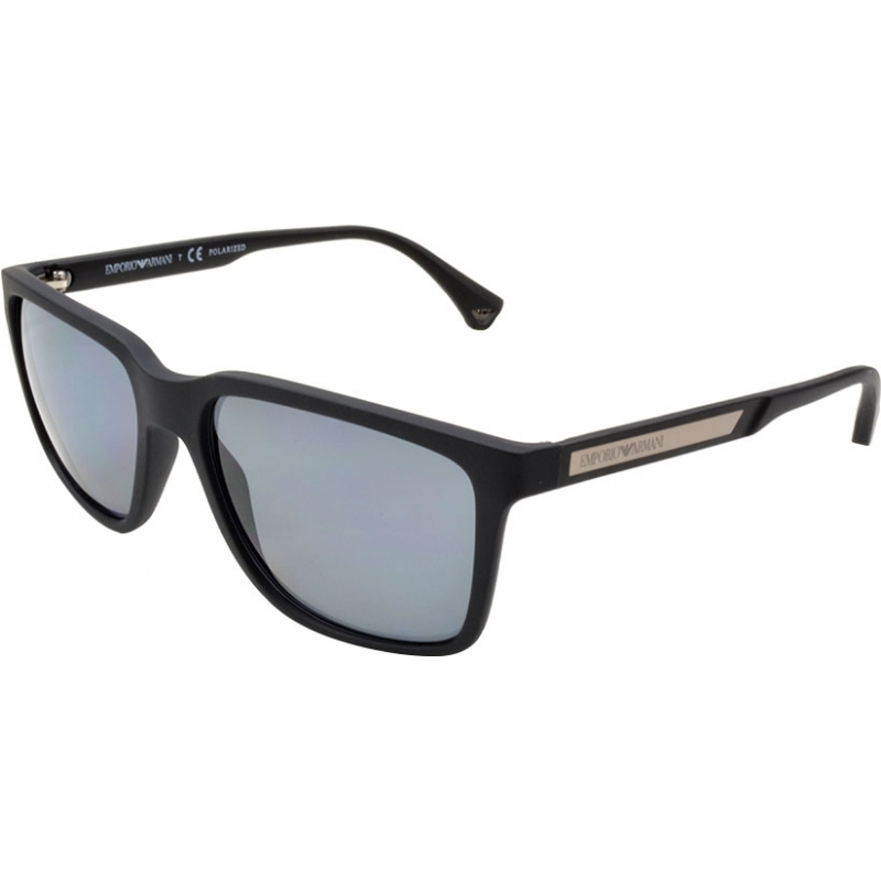 Emporio Armani EA4047 56 Modern Black Rubber 506381 Polarized Sunglasses