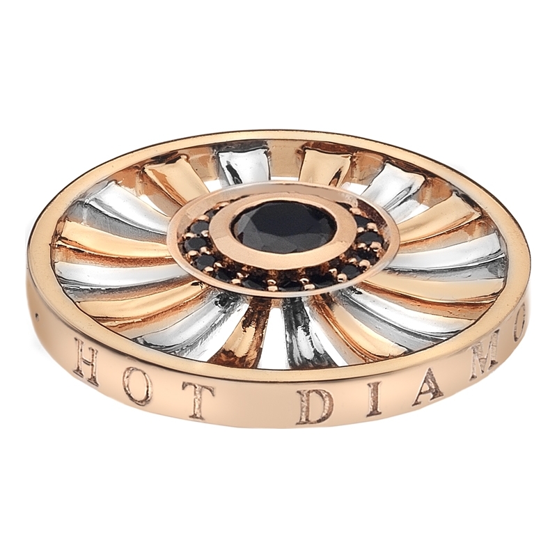 Emozioni 25mm Art Deco Sunrise Silver and Rose Gold Plated Coin