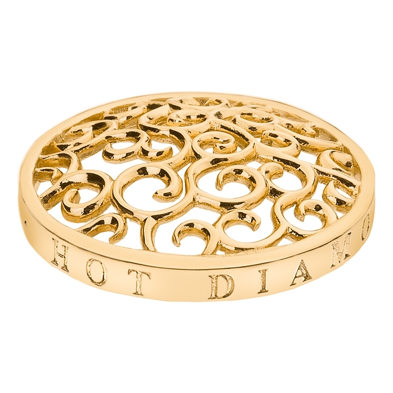 Emozioni 33mm Percorso Winding Paths Yellow Gold Coin