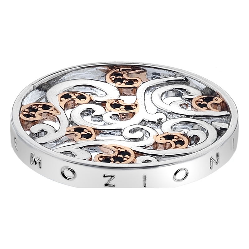 Emozioni 25mm Edera Silver and Rose Gold Plated Coin