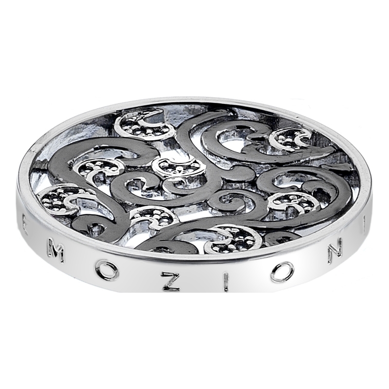 Emozioni 25mm Edera Oxidised Silver Plated Coin