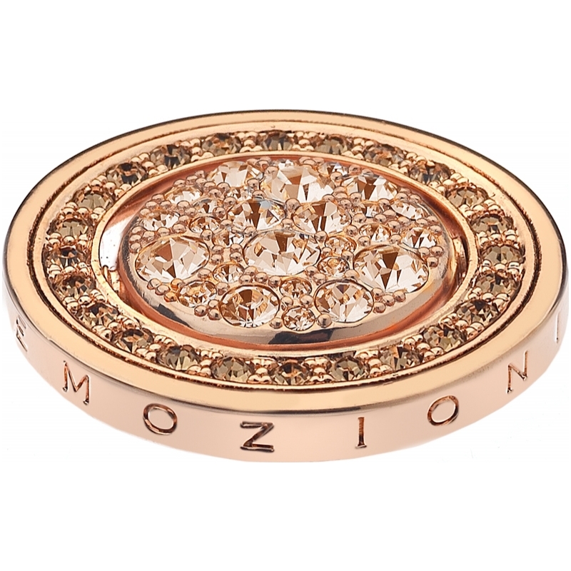 Emozioni 25mm Fiamme e Ghiacco 18ct Rose Gold Plated Coin