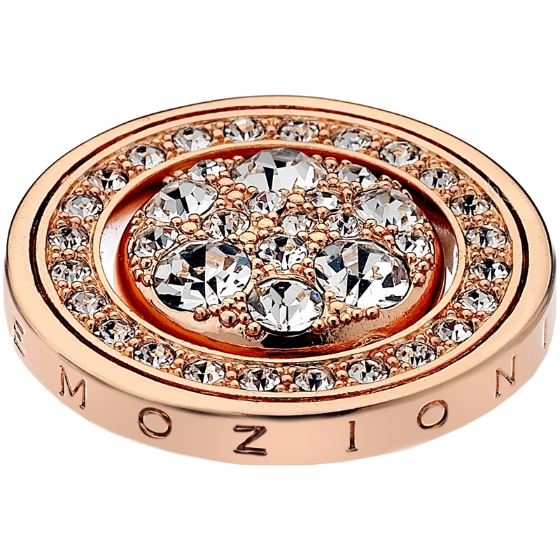 Emozioni 25mm Aqua e Aria 18ct Rose Gold Plated Coin
