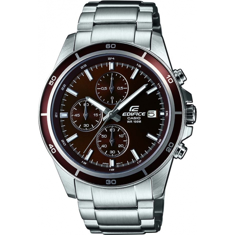 Casio Mens Edifice Brown Steel Chronograph Watch