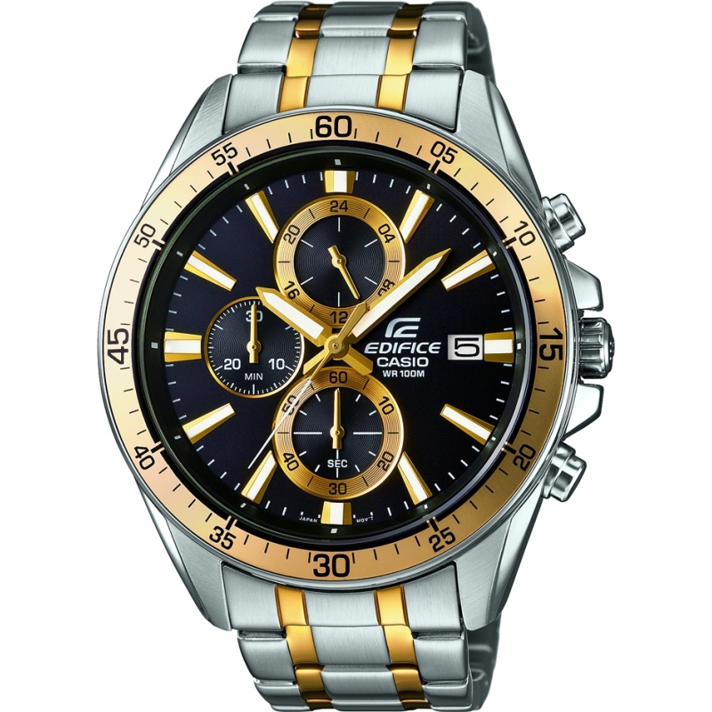 Casio Mens Edifice Two Tone Steel Bracelet Watch