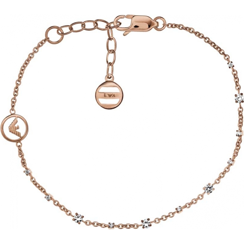 Emporio Armani Ladies Treasures Rose Gold Bracelet with Small Stone Detail