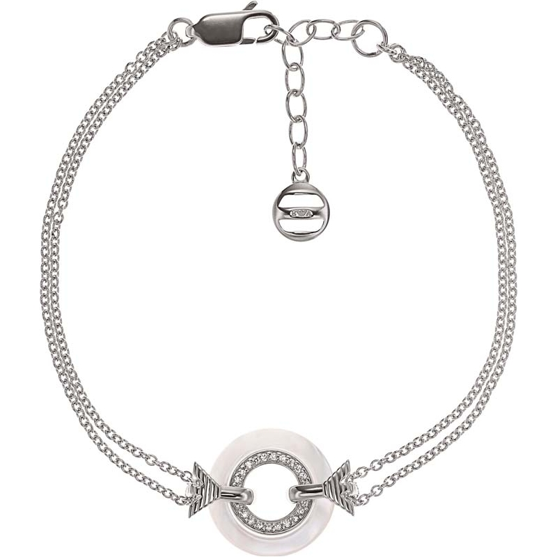 Emporio Armani Ladies Sterling Silver Bracelet with Crystal
