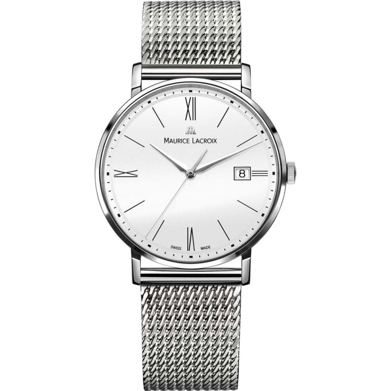 Maurice Lacroix Mens Eliros Silver Mesh Steel Bracelet Watch