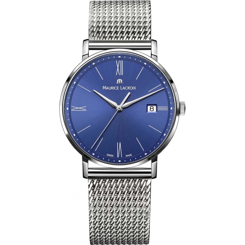 Maurice Lacroix Mens Eliros Silver Mesh Steel Bracelet Watch