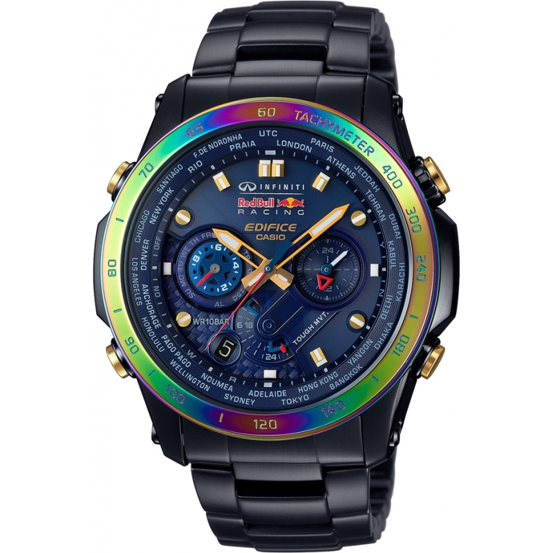 Casio Mens Edifice Black Steel Bracelet Watch