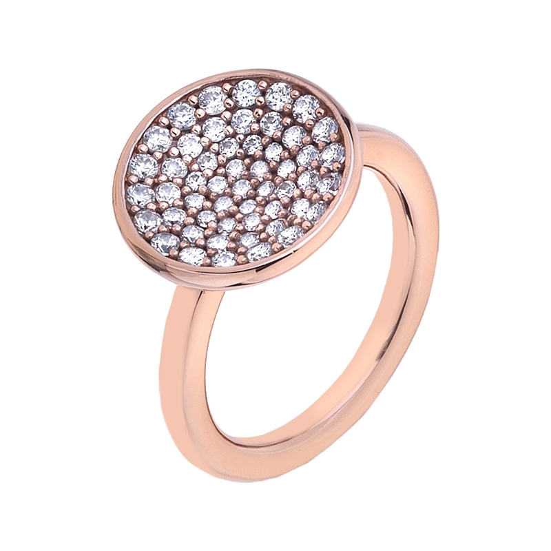 Emozioni Ladies Scintilla Size N Rose Gold Plated Ring