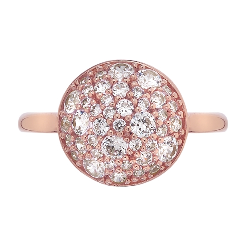 Emozioni Ladies Bouquet Size N Rose Gold Plated Ring