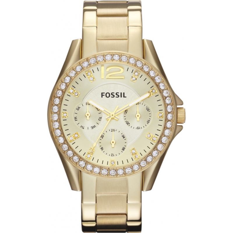 Fossil Ladies Riley Gold Steel Bracelet Watch