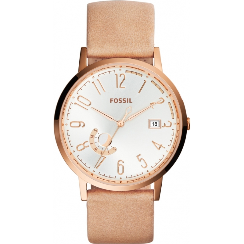 Fossil Ladies Vintage Muse Sand Leather Strap Watch