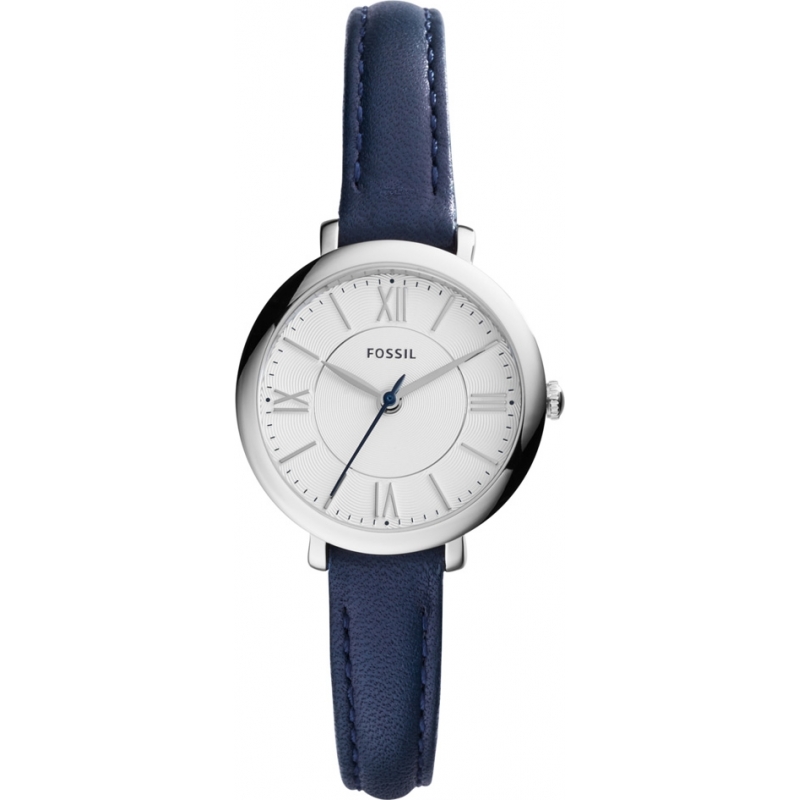 Fossil Ladies Jacqueline Blue Leather Strap Watch