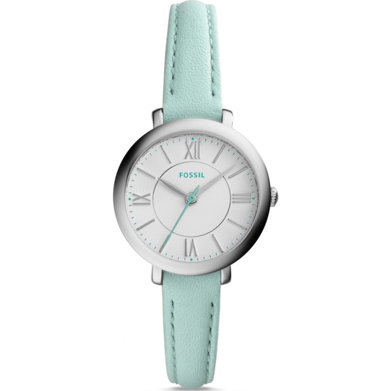 Fossil Ladies Jacqueline Green Leather Strap Watch