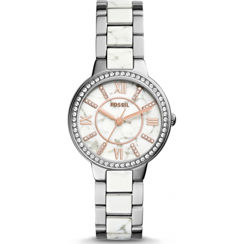 Fossil Ladies Virginia Silver Steel Bracelet Watch