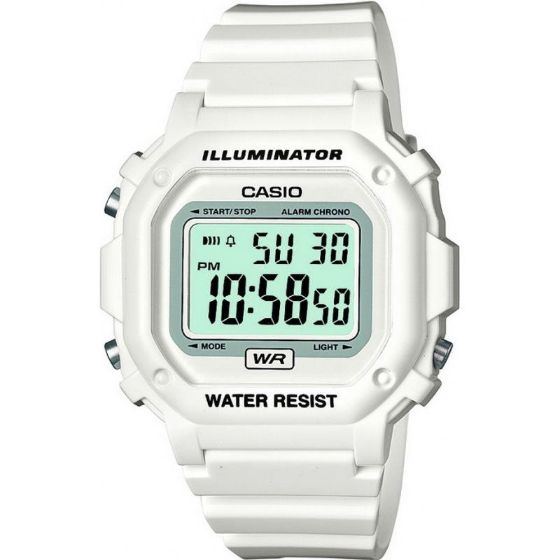 Casio Collection White Alarm Chrono Watch