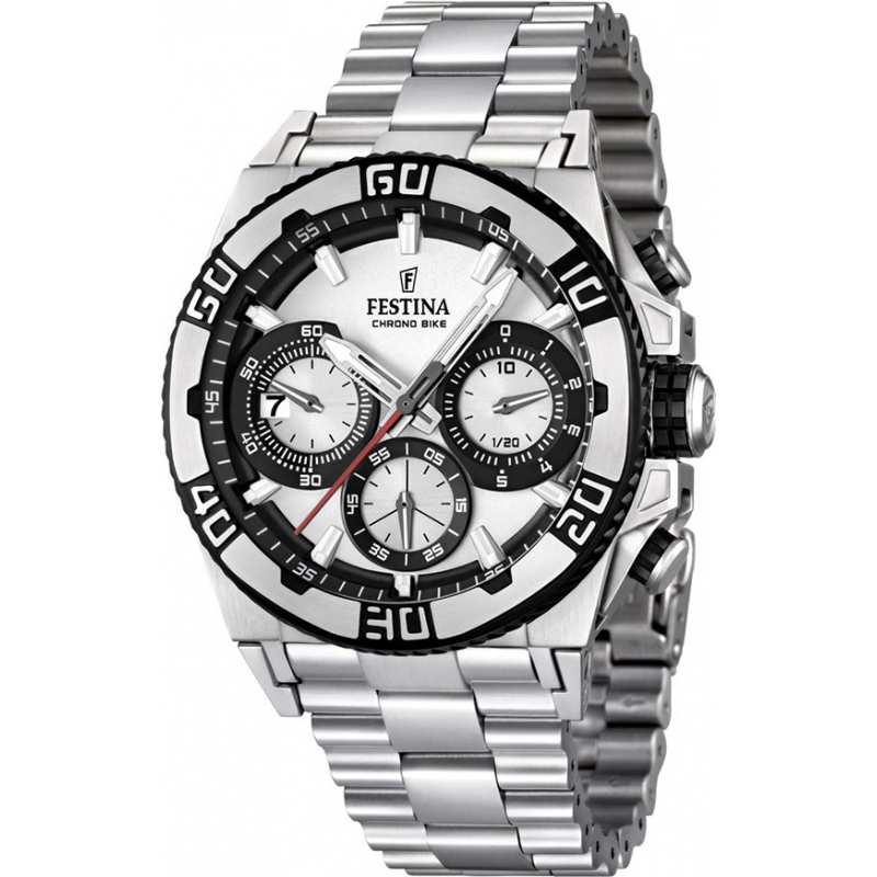 Festina Mens Chrono Bike 2013 White and Silver Watch