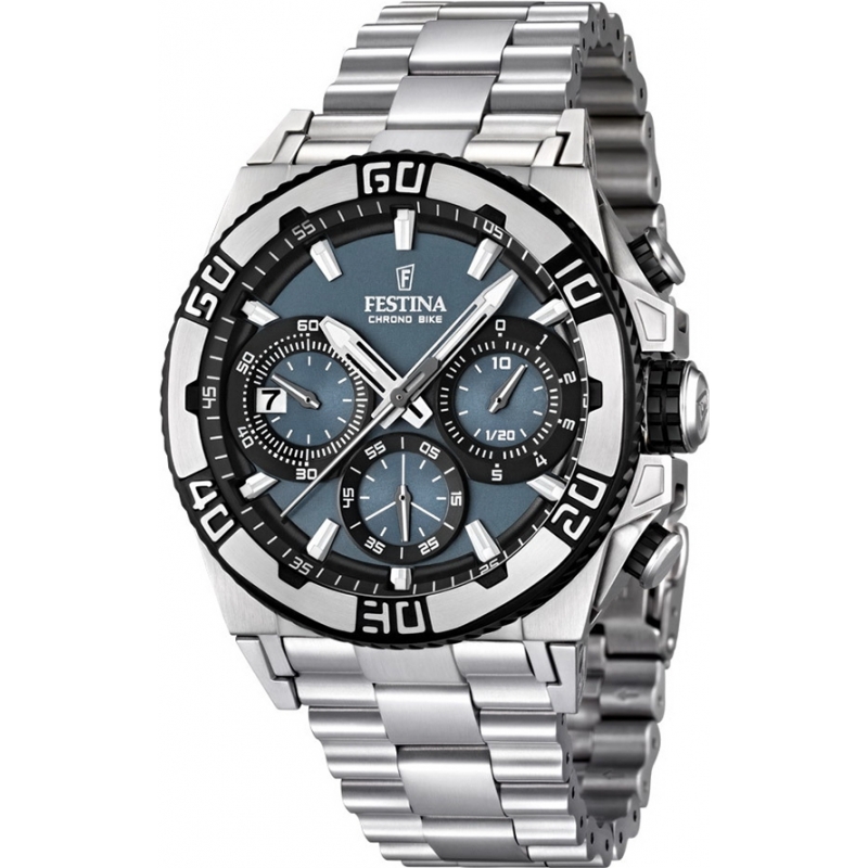 Festina Mens Chrono Bike 2013 Blue and Silver Watch