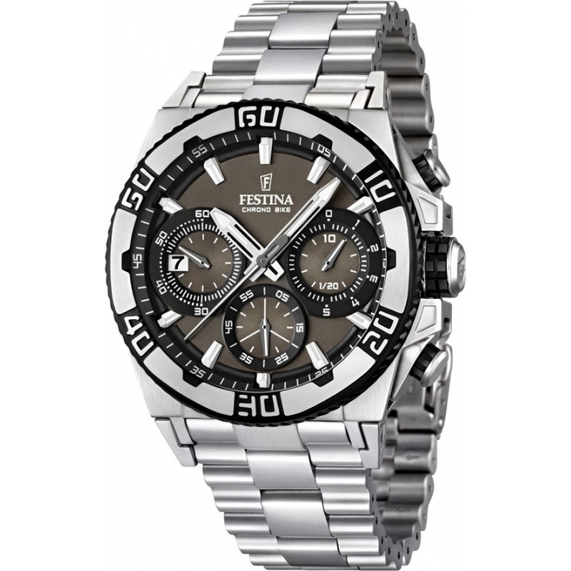 Festina Mens Chrono Bike 2013 Brown and Silver Watch