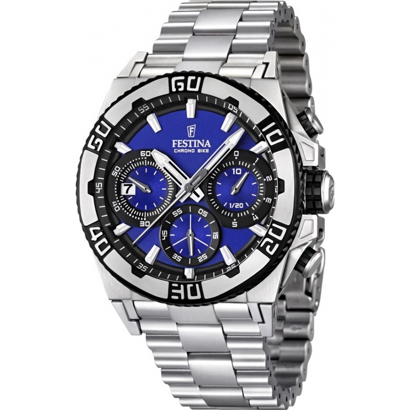 Festina Mens Chrono Bike 2013 Dark Blue and Silver Watch