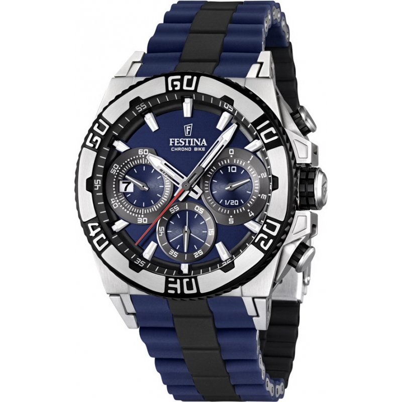 Festina Mens Chrono Bike 2013 Blue and Black Watch