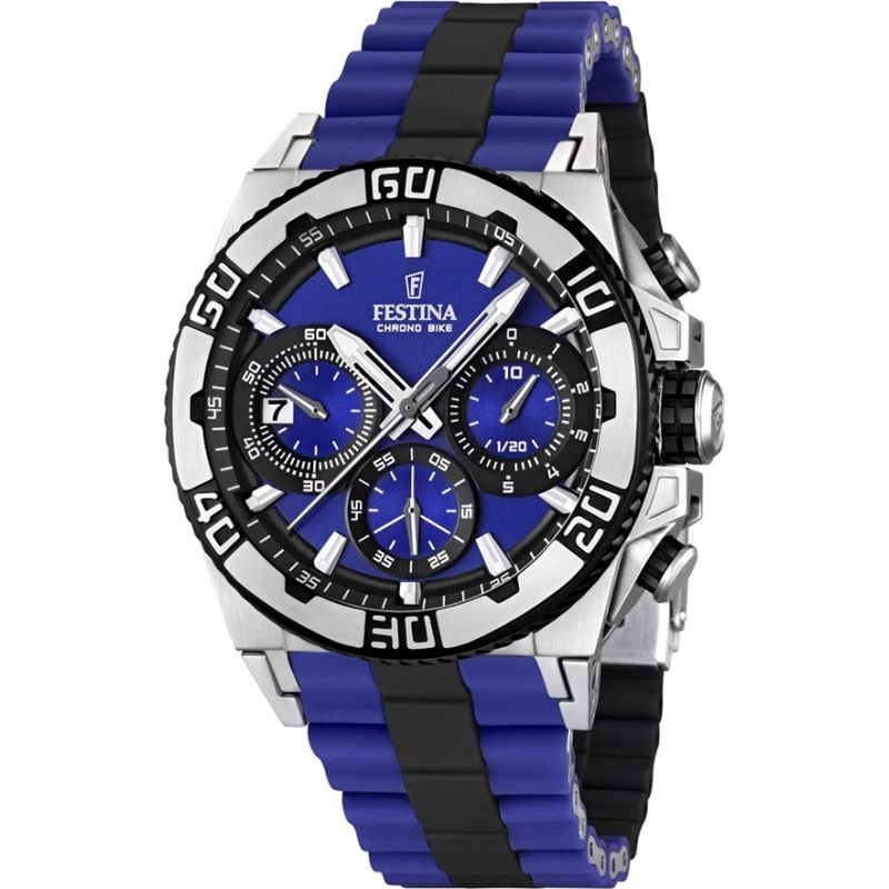 Festina Mens Chrono Bike 2013 Blue and Black Watch