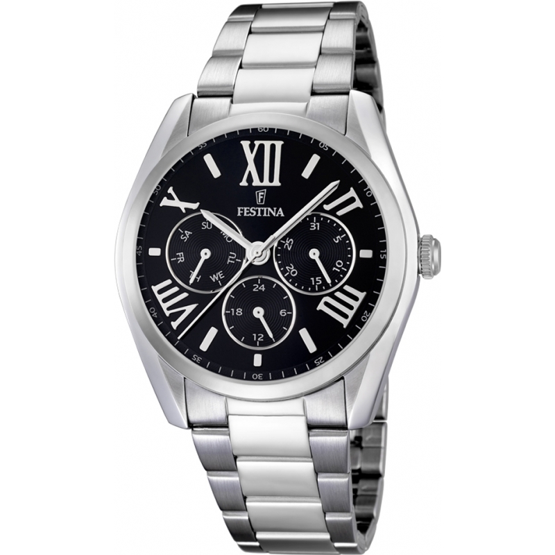 Festina Silver Steel Bracelet Multifunction Watch