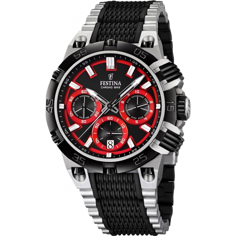 Festina Mens 2014 Chrono Bike Tour De France Red Black Watch