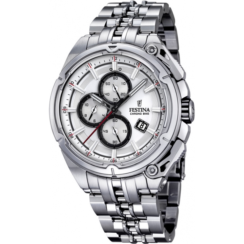 Festina Mens 2015 Chrono Bike Tour De France Silver Watch