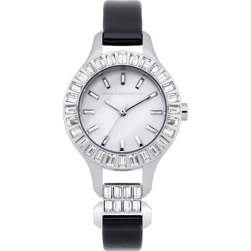 French Connection Ladies Savile Crystal Black Watch