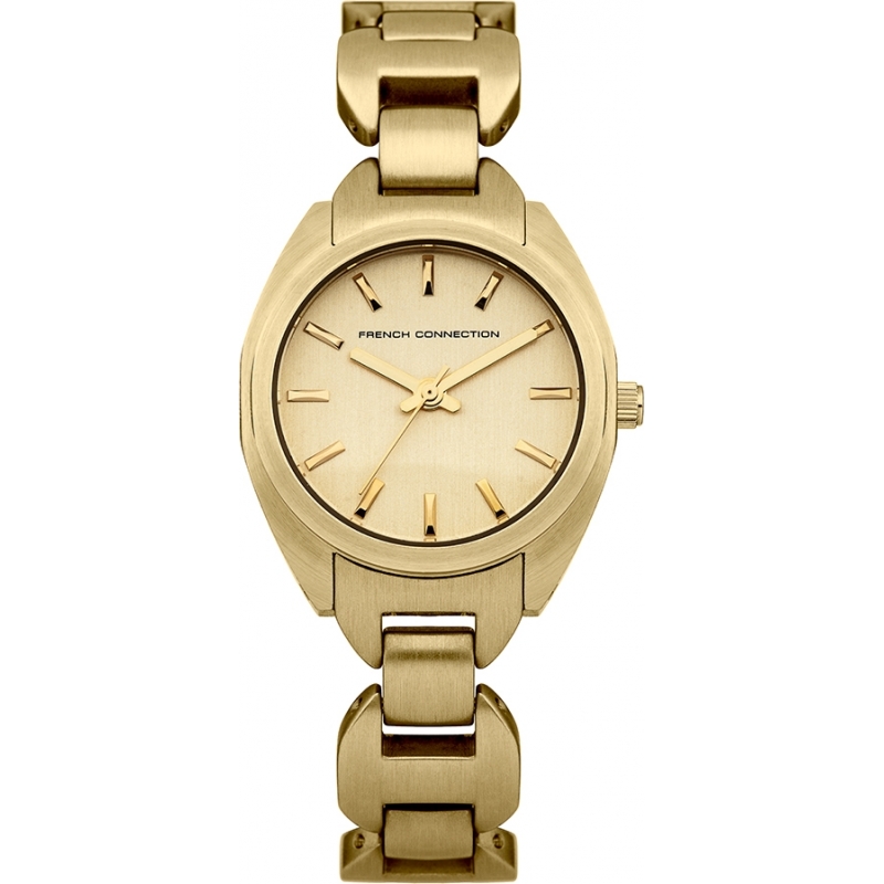 French Connection Ladies Pale Gold Bracelet Watch