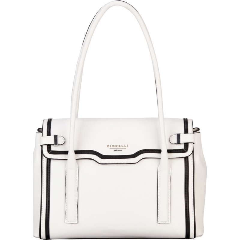 Fiorelli Ladies Deacon Geometric White Flap Over Tote Bag