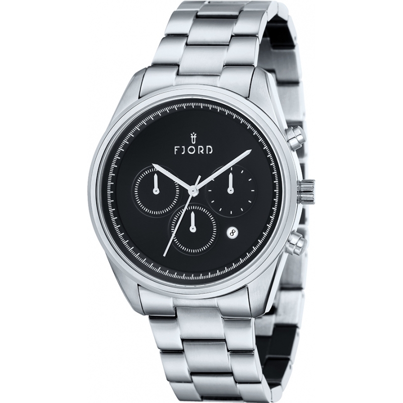 Fjord Mens Dan Chronograph Silver Watch