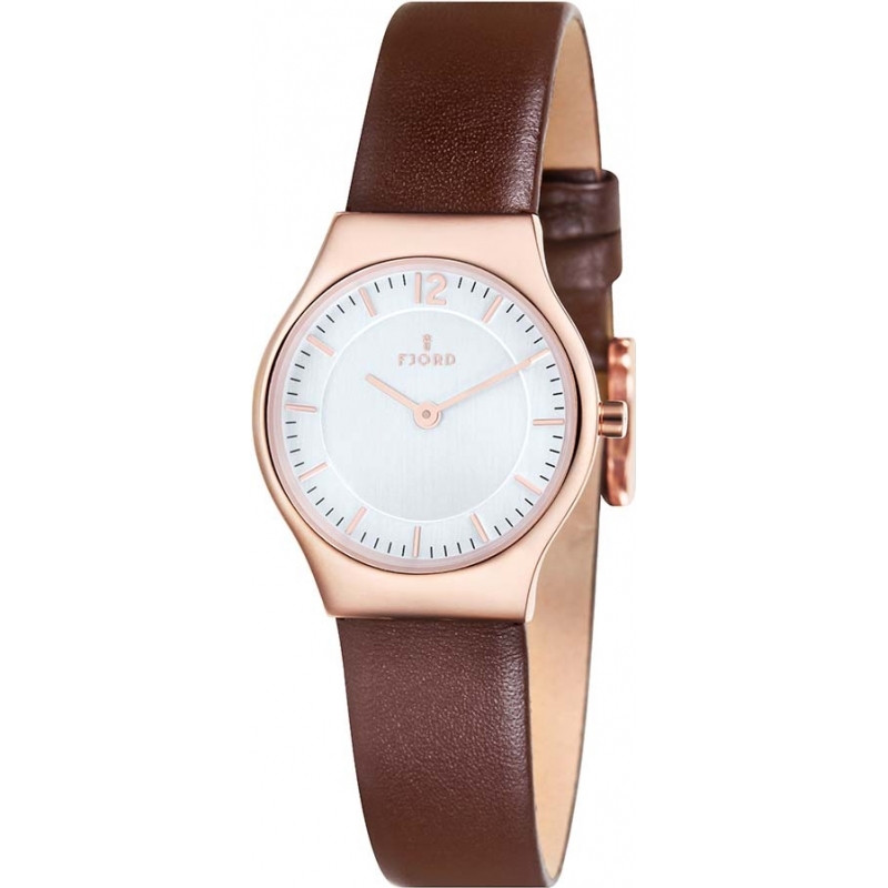 Fjord Ladies Edla 2 Hand Rose Gold Brown Watch