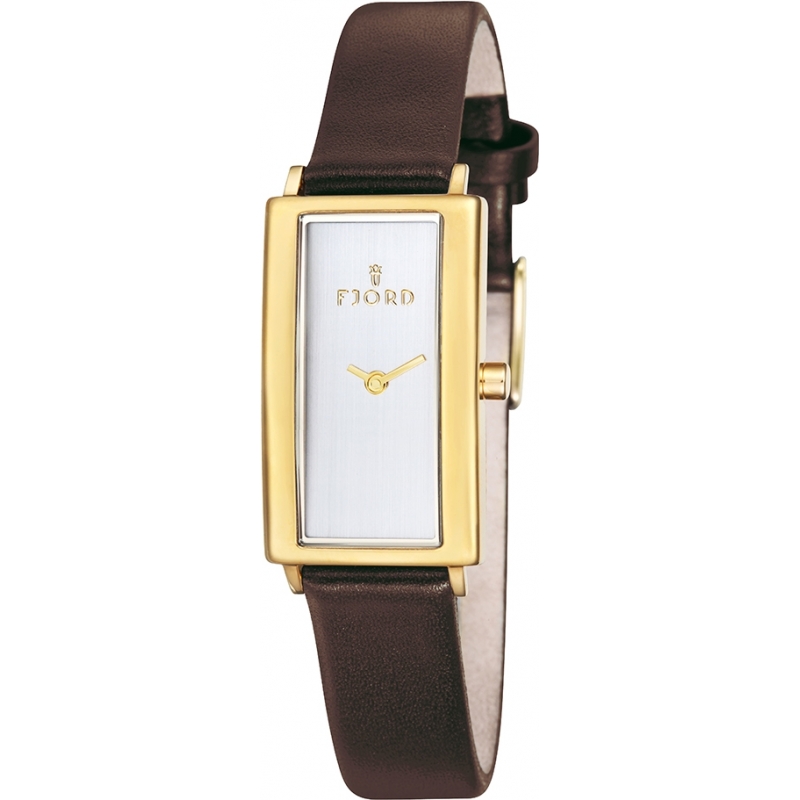 Fjord Ladies Gyda 2 Hand Gold Brown Watch