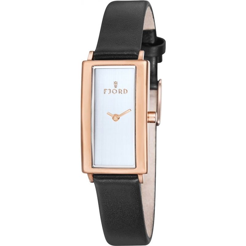 Fjord Ladies Gyda 2 Hand Rose Gold Black Watch