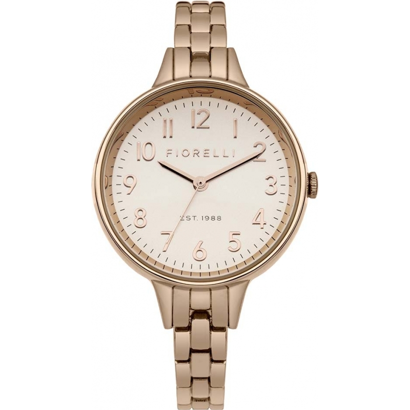 Fiorelli Ladies Slim Rose Gold Plated Watch