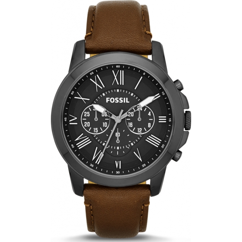 Fossil Mens Grant Chronograph Brown Watch